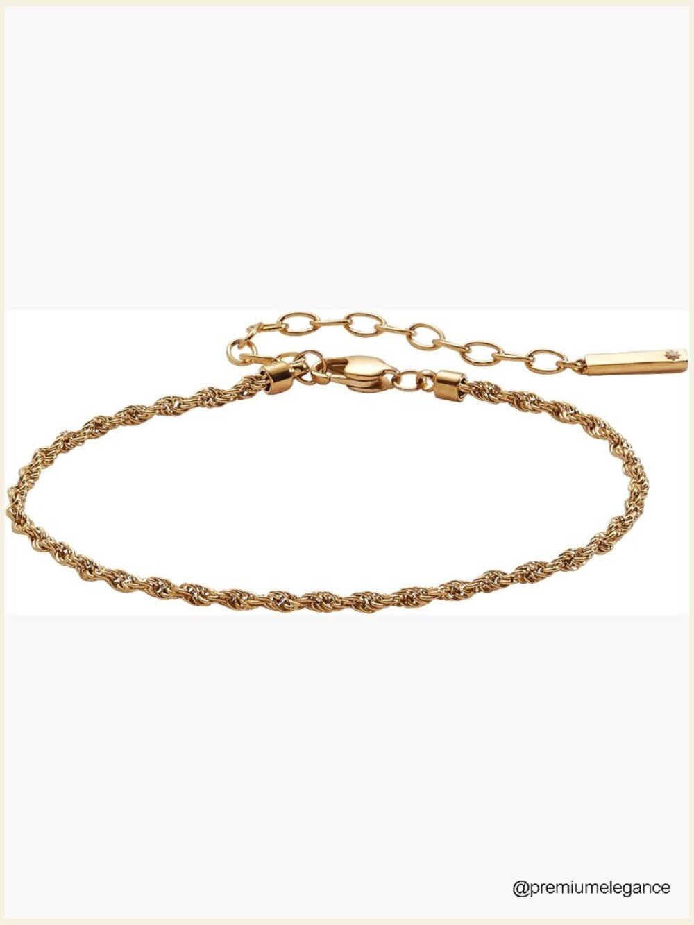 Mini Rope Chain Link Bracelet Stainless Steel
